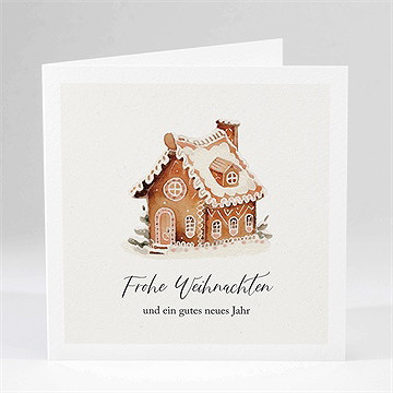 Weihnachtskarte lebkuchenhaus