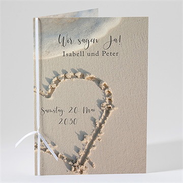 Kirchenheft Hochzeit strandliebe