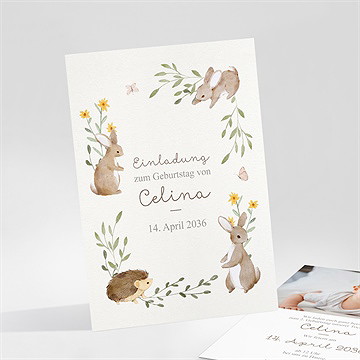 Geburtstagseinladung häschen klein
