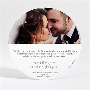 Dankeskarte Hochzeit strandliebe - rund - vue 2