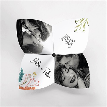 Hochzeitseinladung landkunst - origami - vue 2