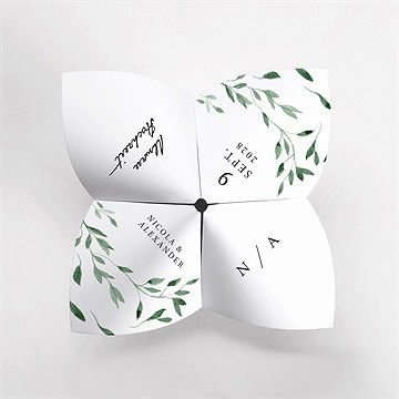 Hochzeitseinladung unter dem olivenbaum - origami - vue 2