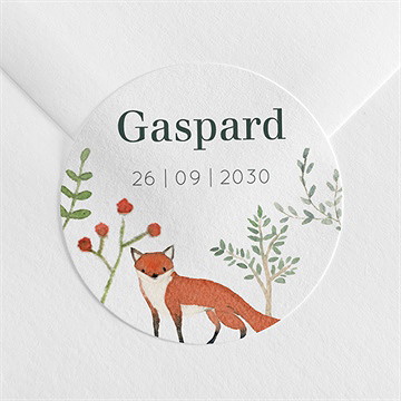 Sticker Geburt kleine waldtiere