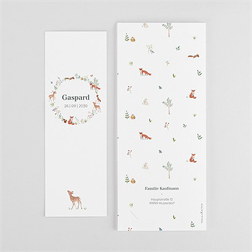 Geburtskarte kleine waldtiere -fotostreifen - vue 4