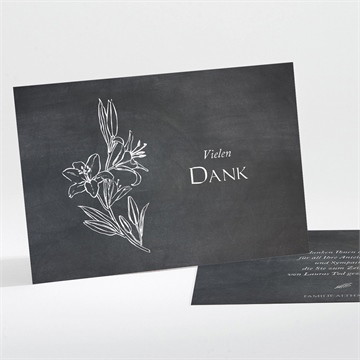 Trauerdanksagung lilien - quer