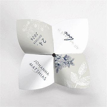 Hochzeitseinladung blühender zweig - origami - vue 2