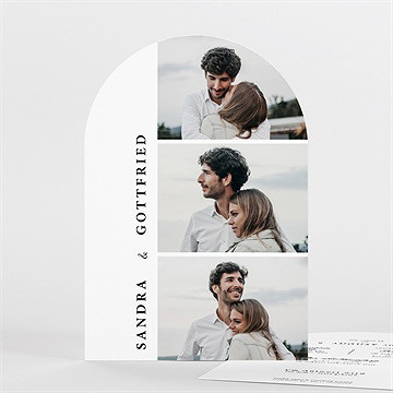 Hochzeitseinladung Fotoautomat Schlicht-Halbrund