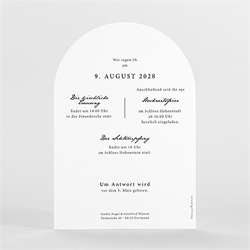 Hochzeitseinladung Fotoautomat Schlicht-Halbrund - vue 2