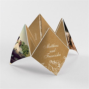 Hochzeitseinladung weiße blüten - origami