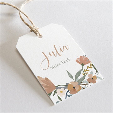 Geschenkanhänger Taufe Sanfte poesie - klappkarte