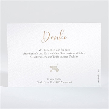 Dankeskarte Taufe sanfte poesie - vue 2