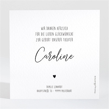 Dankeskarte Geburt kleiner schatz - vue 2