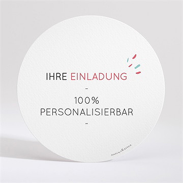 Einladungskarte Jugendweihe blanco rund*13,5cm  (n321270) - Vue 2