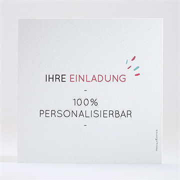 Einladungskarte Jugendweihe blanco 13,5x13,5cm (n351527) - Vue 2