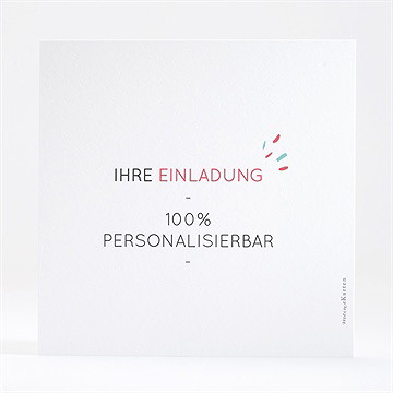 Einladungskarte Jugendweihe blanco 13,5x13,5cm (n351528) - vue 4