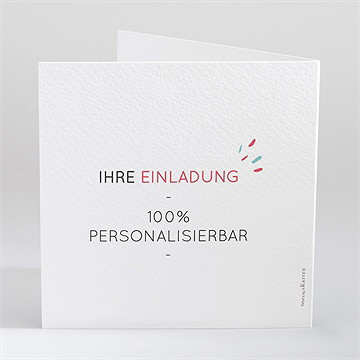 Einladungskarte Jugendweihe blanco - 13,5x13,5cm (n451575) - vue 3