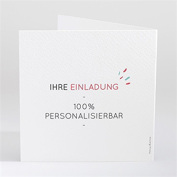 Einladungskarte Jugendweihe blanco 15x15cm (n461115) - vue 3