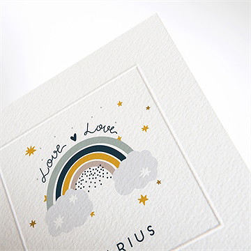 Geburtskarte regenbogen - vue 2