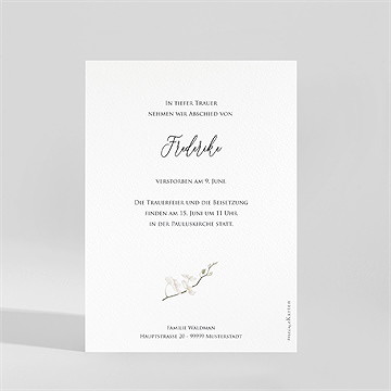 Trauerkarte orchideen - vue 2