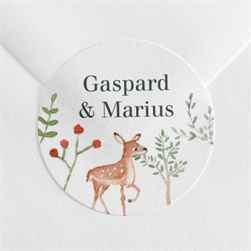 Sticker Geburt Kleine zwillinge - gold