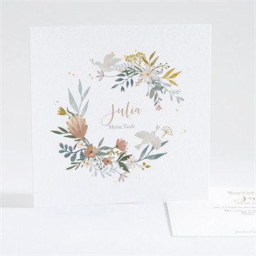 Einladung Taufe sanfte poesie - gold