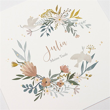 Einladung Taufe sanfte poesie - gold - vue 3