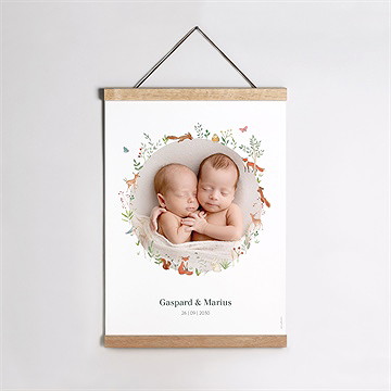 Geburtsposter Kleine Zwillinge