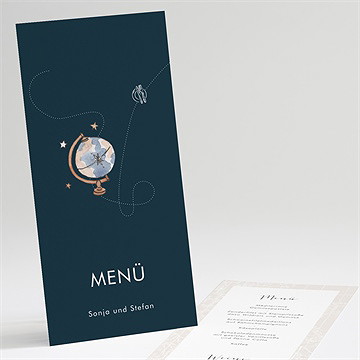Menükarte Hochzeit hochzeitsreise