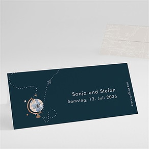 Tischkarte Hochzeit hochzeitsreise