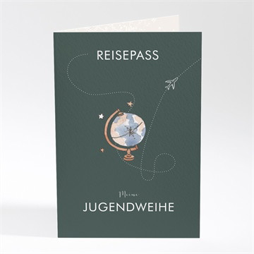 Einladungskarte Jugendweihe Reisepass zur jugendweihe