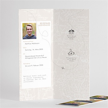 Einladungskarte Jugendweihe reisepass zur jugendweihe 2 - vue 3