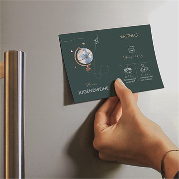 Einladungskarte Jugendweihe reisepass zur jugendweihe 3 - vue 2