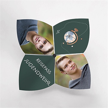 Einladungskarte Jugendweihe reisepass zur jugendweihe 4 - vue 2