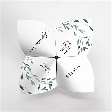 Einladungskarte Jugendweihe blätterfantasie - origami - vue 2