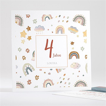 Geburtstagseinladung regenbogenparty