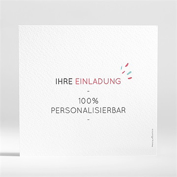Geburtstagseinladung blanco - 15x14cm (n311250) - vue 2