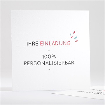 Geburtstagseinladung blanco -13,5x13,5cm (n35158)