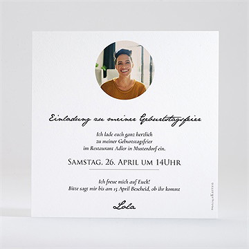 Geburtstagseinladung Pure Eleganz - vue 2