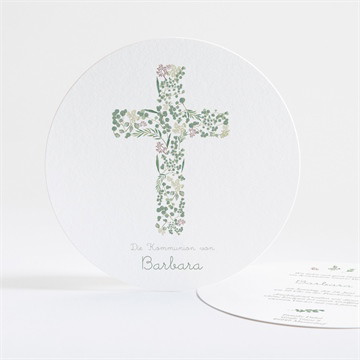Einladung Kommunion frühling - rund