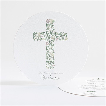 Einladung Kommunion frühling - rund