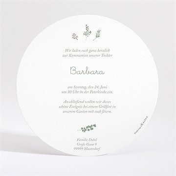 Einladung Kommunion frühling - rund - vue 2