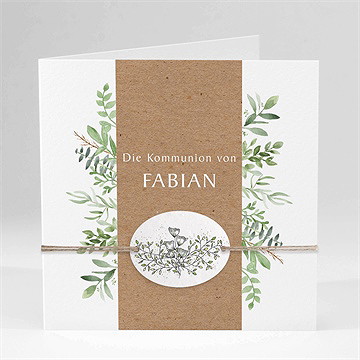 Einladung Kommunion pflanzenillustration -saatpap.