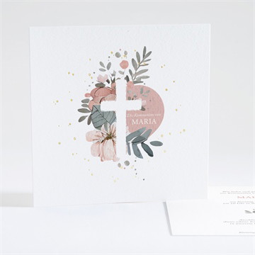 Einladung Kommunion pastellzauber - gold