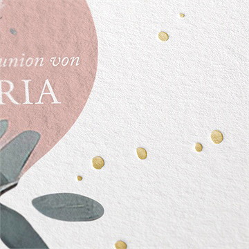 Einladung Kommunion pastellzauber - gold - vue 2