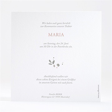 Einladung Kommunion pastellzauber - gold - vue 4