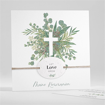 Einladung Kommunion anmut - saatpapier