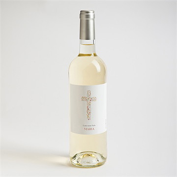 Flaschenetikett Taufe blumenmosaik - vue 2