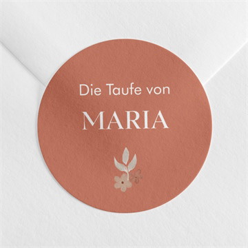 Aufkleber Taufe Blumenmosaik