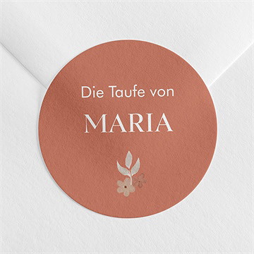 Aufkleber Taufe blumenmosaik