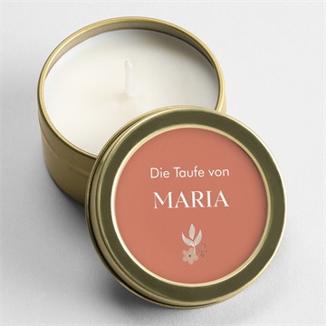 Kerze Taufe Blumenmosaik